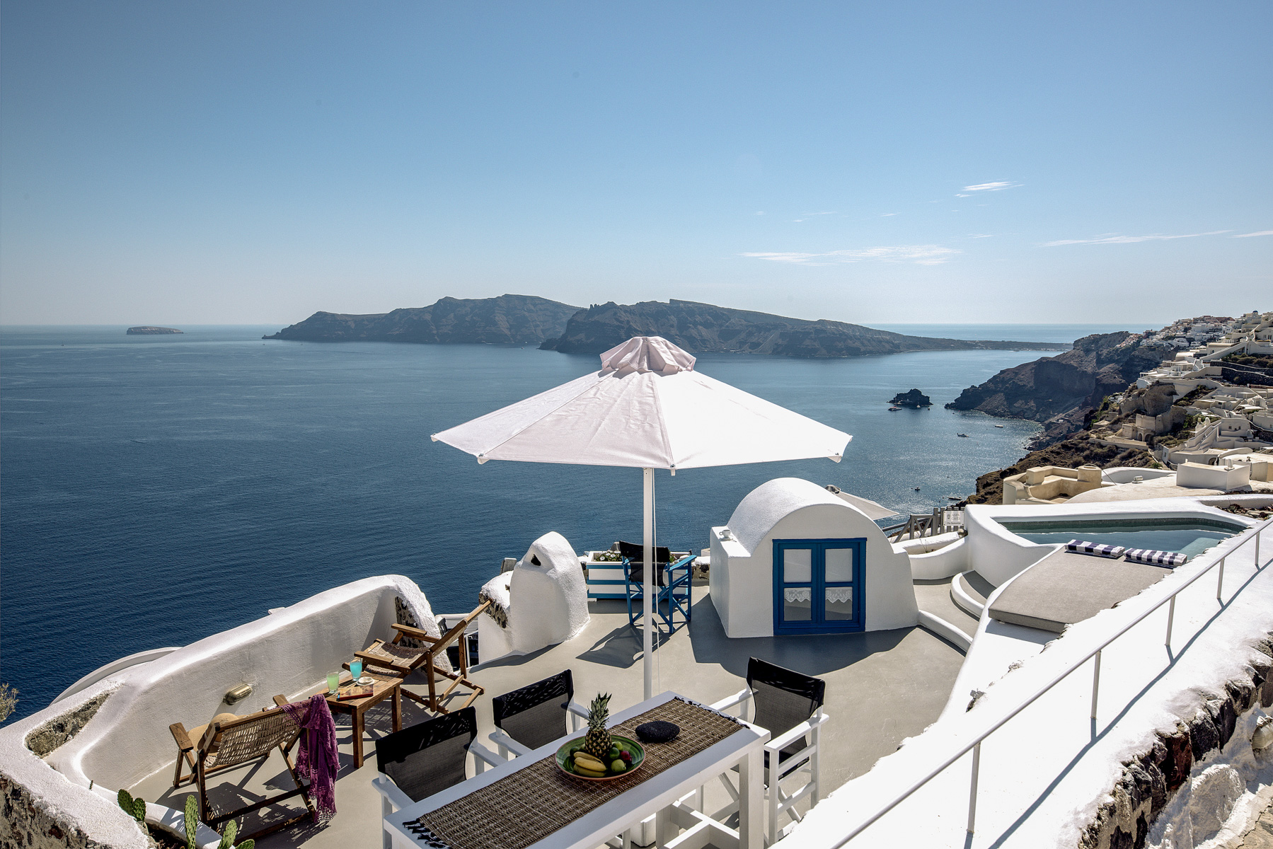 Terrace view over the caldera